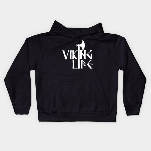 Viking Life Kids Hoodie by Illustratorator